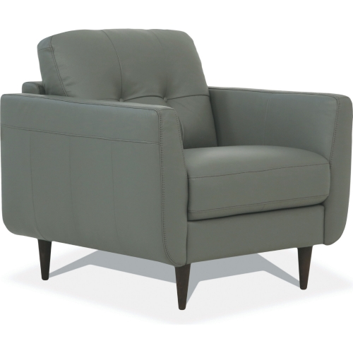 Radwan Accent Chair in Tufted Pesto Green Leather